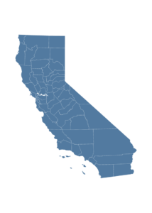 map of the State of California