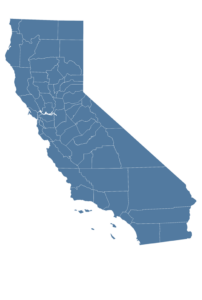 map of the State of California