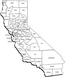 map of California Counties