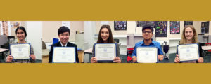 CJSF Huhn Award Central Coast Region 2017-18 recipients