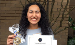 Gabriela Avila, Seymour Central Coast Award Recipient 2017-18