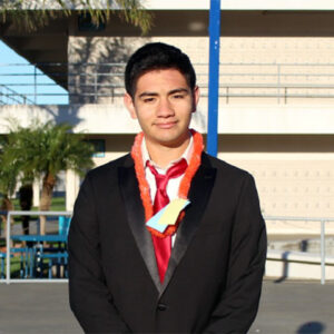 Brandon Abrego, Seymour South Central finalist 2017-18. Bellflower HS, Chapter 417, CSF Adviser Babak Aminitehrani