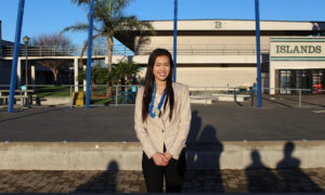 Jacqueline Le, Seymour South Central recipient 2017-18. Adolfo Camarillo HS, Chapter 542, CSF Adviser Colleen Colburn.