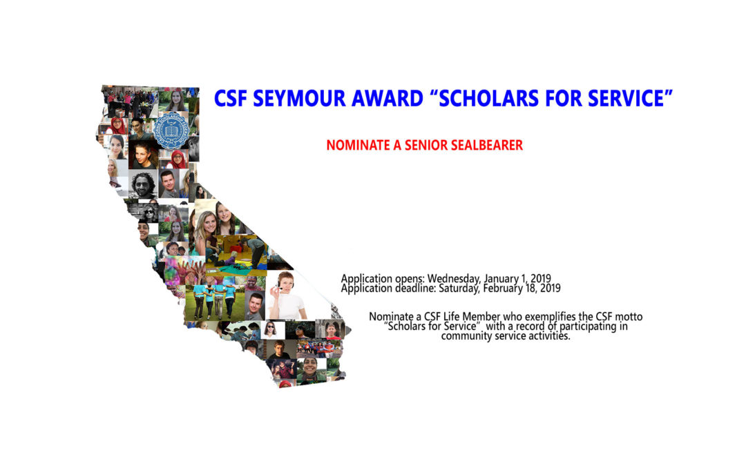 Nominate CSF Sealbearers for Seymour Award