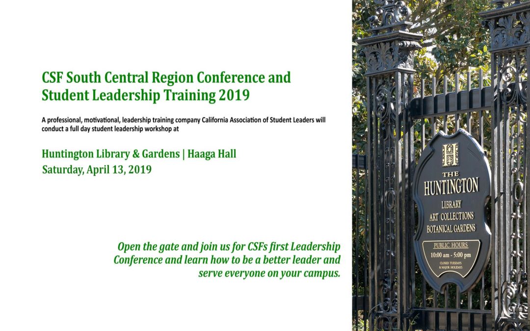 CSF South Central Region Conference and Student Leadership Training 2019