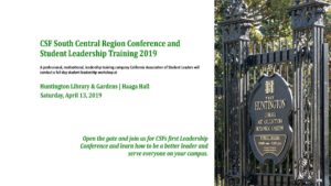 CSF South Central Region Conference and Student Leadership Training 2019