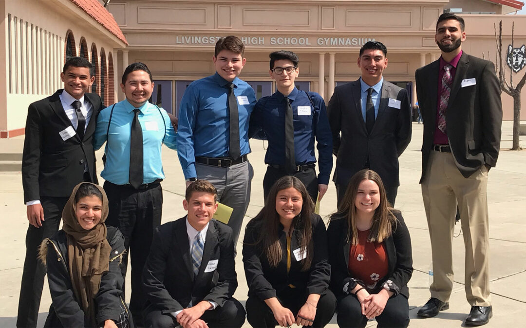 Seymour Central 2019 Recipient Sahila Shah, Ronald E. McNair High School Chapter 1326, Adviser Craig Nash - pictured with Central Region Finalists