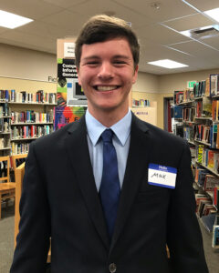 Seymour North 2019 Finalist Maxwell Callan, Las Lomas High School Chapter 468, Adviser Anne Fuller