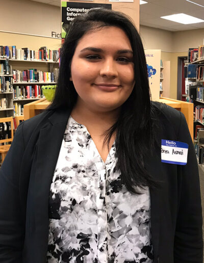 Seymour North 2019 Finalist Sorea Asmai, Folsom High School Chapter 335, Adviser Geraldine Villero