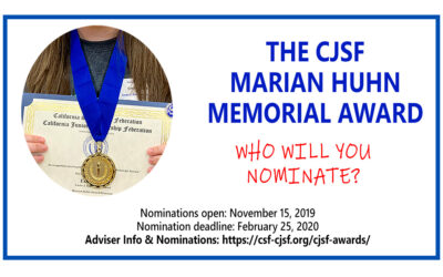 CJSF Marian Huhn Award – Nominations are Open