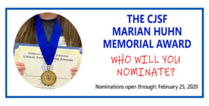 2020 Marian Huhn Award nominations are open