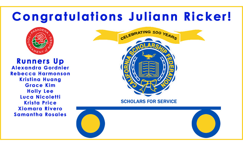 Congratulations CSF Rose Parade Float Contest