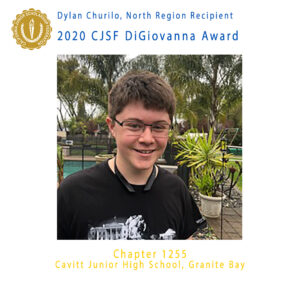 Dylan Churilo, 2020 CJSF DiGiovanna Award North Region Recipient