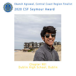 Ekansh Agrawal, 2020 CSF Seymour Award Central Region Finalist