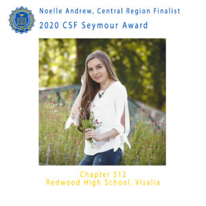 Noelle Andrew, 2020 CSF Seymour Award Central Region Finalist
