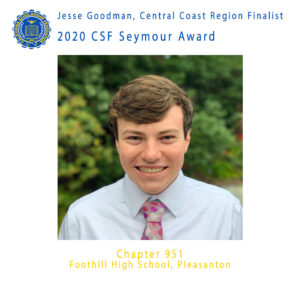Jesse Goodman, 2020 CSF Seymour Award Central Coast Region Finalist