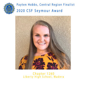 Payten Hobbs, 2020 CSF Seymour Award Central Region Finalist