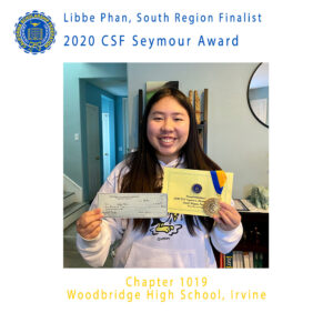 Libbe Phan, 2020 CSF Seymour Award South Region Finalist