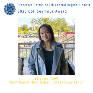 Francesca Portiz, 2020 CSF Seymour Award South Central Region Finalist
