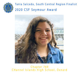 Tania Salceda, 2020 CSF Seymour Award Finalist South Central Region