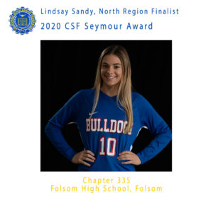 Lindsay Sandy, 2020 CSF Seymour Award North Region Finalist