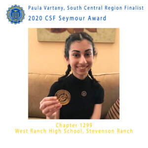 Pauline Vartany, 2020 CSF Seymour Award South Central Region Finalist