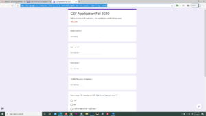 Google form fall 2020