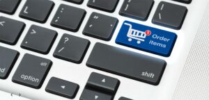 computer keyboard shopping cart key