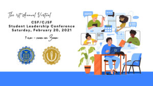 1st Annual Virtual CSF/CJSF Student Leadership Conference - cartoon of kids interacting online