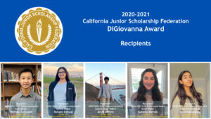 2020-2021 DiGiovanna Award recipients