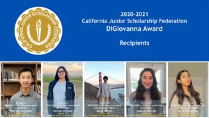 2020-2021 DiGiovanna Award recipients