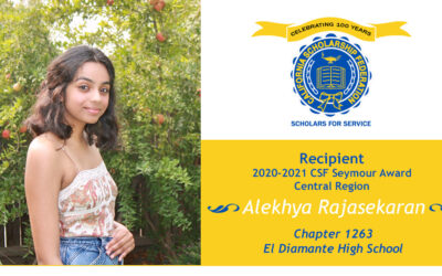 Alekhya Rajasekaran Seymour Award 2020-2021 Central Region Recipient