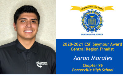 Aaron Morales Seymour Award 2020-2021 Central Region Finalist