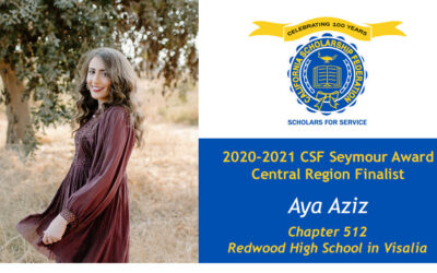 Aya Aziz Seymour Award 2020-2021 Central Region Finalist