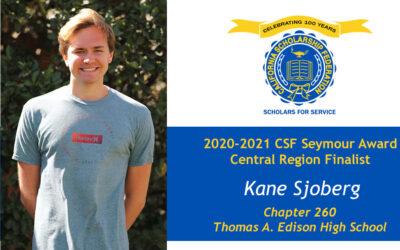 Kane Sjoberg Seymour Award 2020-2021 Central Region Finalist