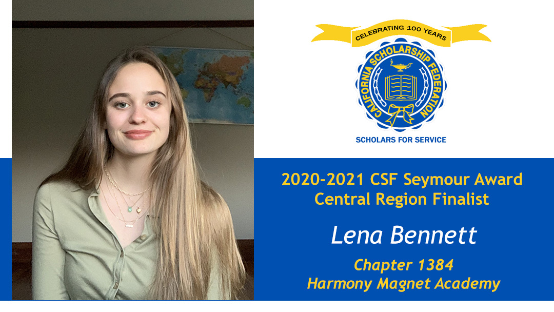 Lena Bennett is a Seymour Award 2020-2021 Central Region Finalist