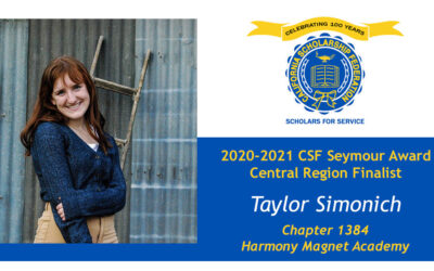 Taylor Simonich Seymour Award 2020-2021 Central Region Finalist