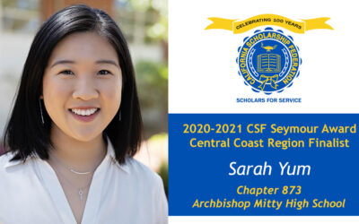 Sarah Yum Seymour Award 2020-2021 Central Coast Region Finalist