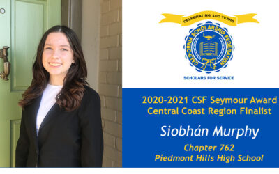 Siobhán Murphy Seymour Award 2020-2021 Central Coast Region Finalist