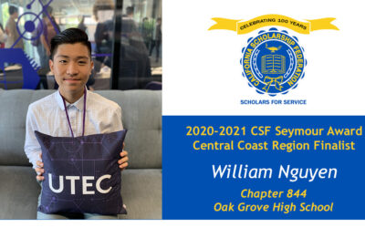 William Nguyen Seymour Award 2020-2021 Central Coast Region Finalist