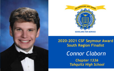 Connor Claborn Seymour Award 2020-2021 South Region Finalist