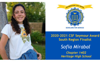 Sofia Mirabal Seymour Award 2020-2021 South Region Finalist