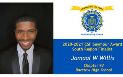 Jamaal WIllis Seymour Award 2020-2021 South Region Finalist