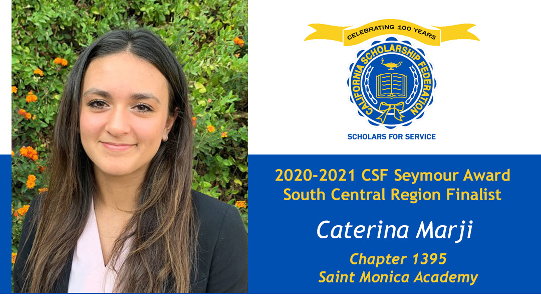 Caterina Marji is a Seymour Award 2020-2021 South Central Region Finalist