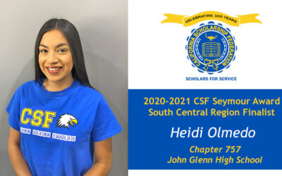 Heidi Olmedo Seymour Award 2020-2021 South Central Region Finalist