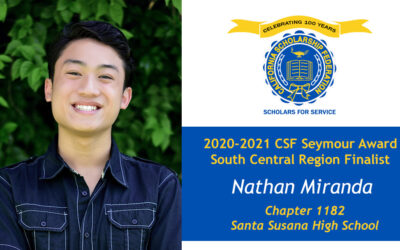 Nathan Miranda Seymour Award 2020-2021 South Central Region Finalist