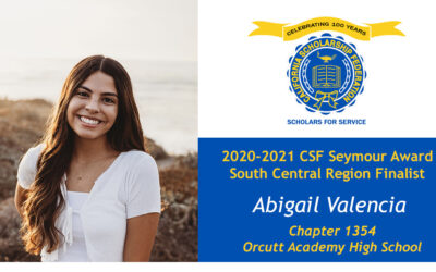 Abigail Valencia Seymour Award 2020-2021 South Central Region Finalist