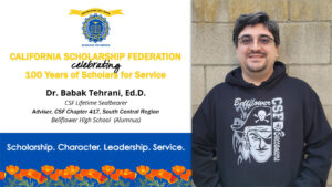 Dr. Babak Tehrani CSF-417 Bellflower HS Adviser and Alumnus