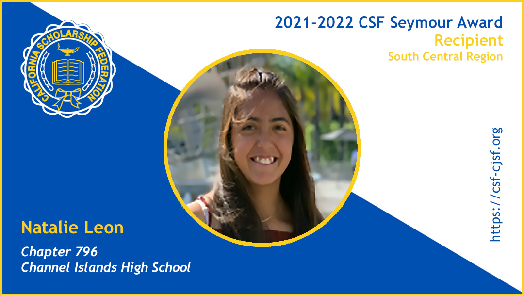 2022 CSF Seymour Award South Central Region Recipient Natalie Leon