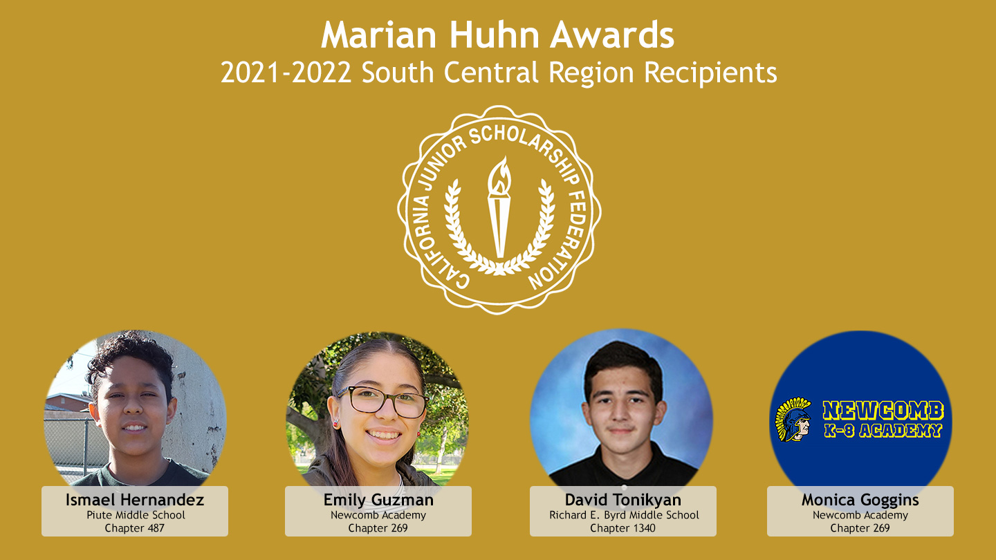 2021-2022 CJSF South Central Region Huhn Awards Recipients